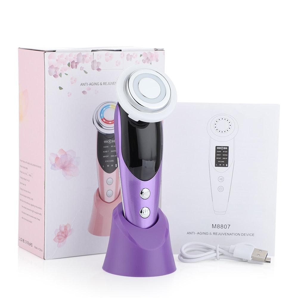 7 in 1 Facial Massager Light Therapy Anti Aging Wrinkle