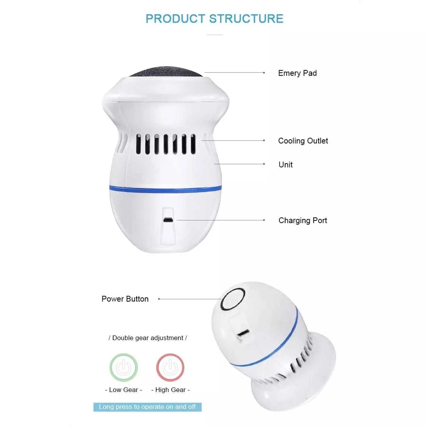 Pedicare™ Electric foot file callus remover